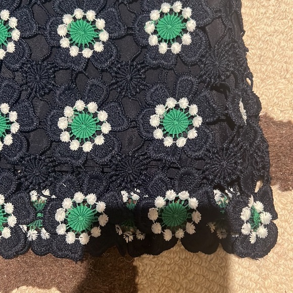 JCrew size S floral lace navy top - Picture 4 of 7
